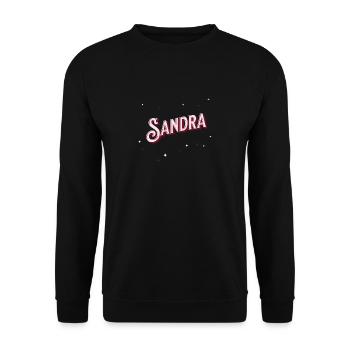 Sandra name personalized - Unisex Sweatshirt - black - Front - Alina (178cm) & Michal (187cm)