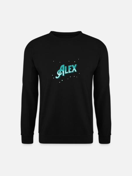 Alex's name personalized - Unisex Sweatshirt - black