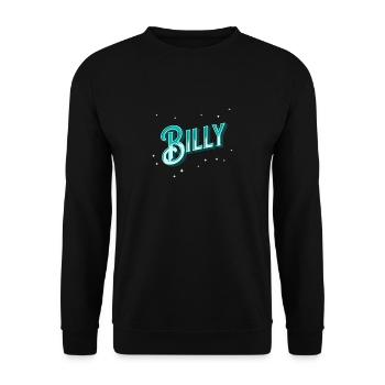 Billy name personalized - Unisex Sweatshirt - black - Front - Alina (178cm) & Michal (187cm)