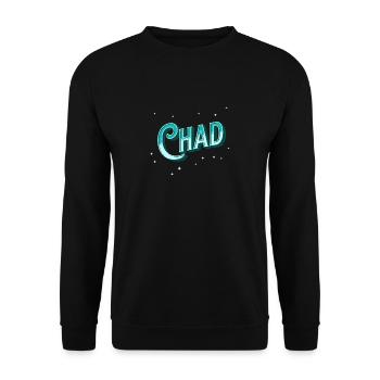 Chad Namen personalisiert - Unisex Pullover - Schwarz - Vorne - Alina (178cm) & Michal (187cm)