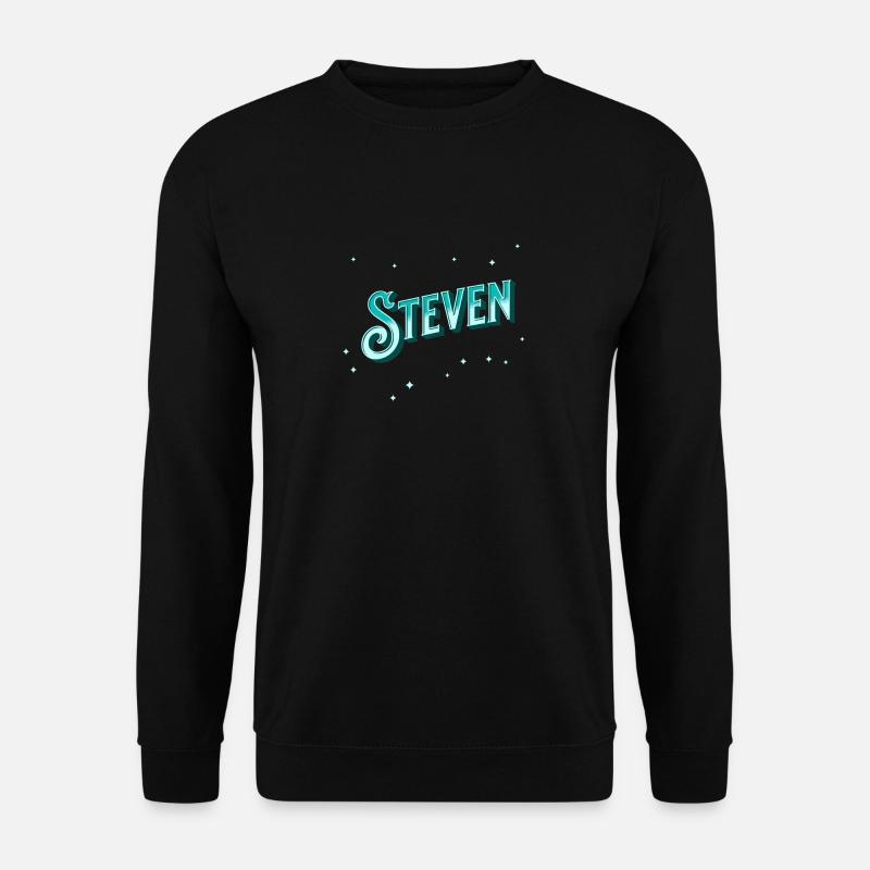 Steven name personalized - Unisex Sweatshirt - black