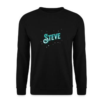 Steve name personalized - Unisex Sweatshirt - black - Front - Alina (178cm) & Michal (187cm)