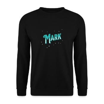 Mark name personalized - Unisex Sweatshirt - black - Front - Alina (178cm) & Michal (187cm)