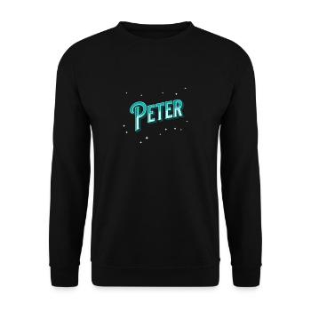 Nom de Peter personnalisé - Sweat-shirt Unisexe - noir - Devant - Alina (178cm) & Michal (187cm)