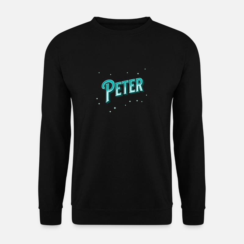 Personalized Peter name - Unisex Sweatshirt - black