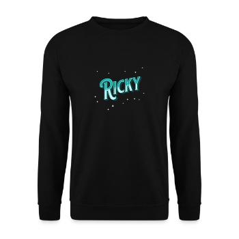Ricky Nom Personnalisé - Sweat-shirt Unisexe - noir - Devant - Alina (178cm) & Michal (187cm)