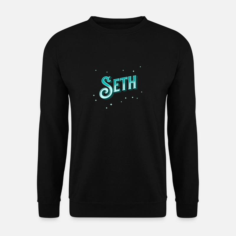 Seth name personalized - Unisex Sweatshirt - black