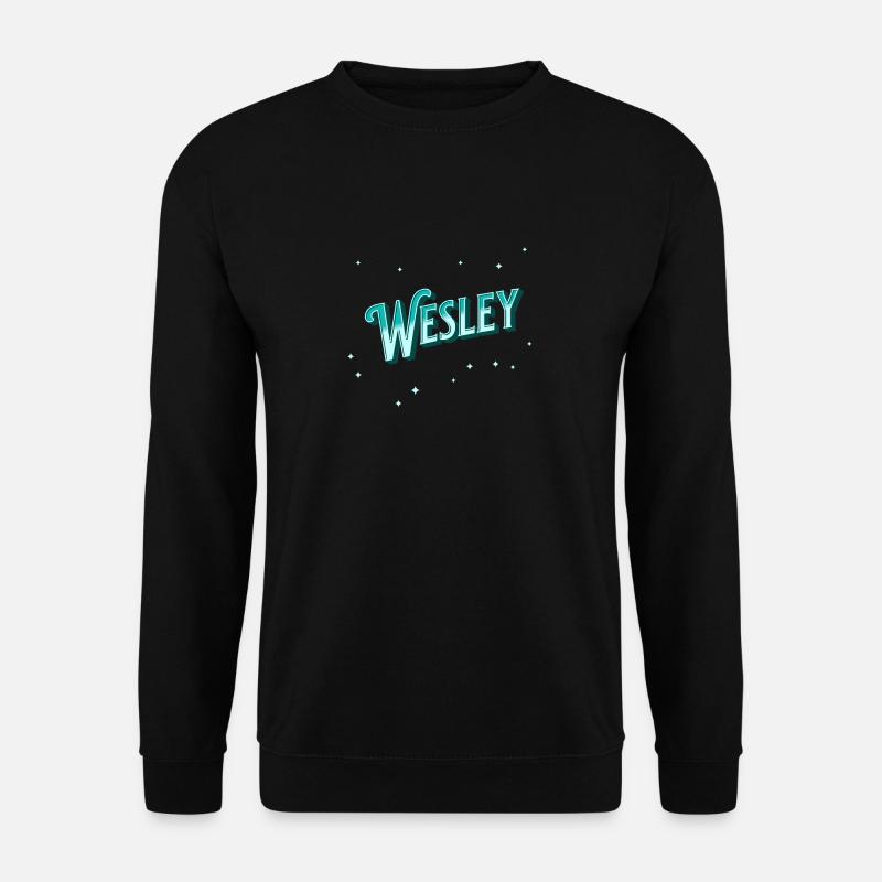 Wesley Namen personalisiert - Unisex Pullover - Schwarz
