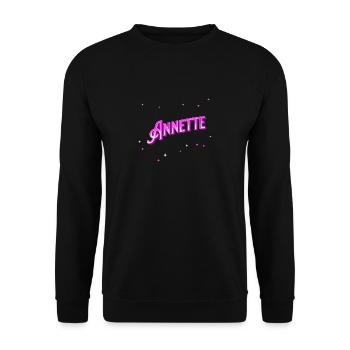 Annette name personalized - Unisex Sweatshirt - black - Front - Alina (178cm) & Michal (187cm)