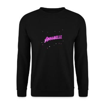 Annabelle Namen personalisiert - Unisex Pullover - Schwarz - Vorne - Alina (178cm) & Michal (187cm)