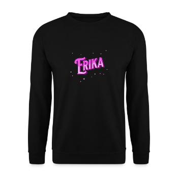 Nom Erika personnalisé - Sweat-shirt Unisexe - noir - Devant - Alina (178cm) & Michal (187cm)