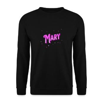 Mary's name personalized - Unisex Sweatshirt - black - Front - Alina (178cm) & Michal (187cm)