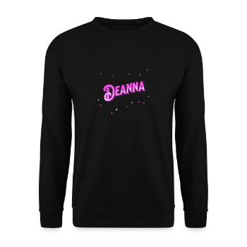 Deanna name personalized - Unisex Sweatshirt - black - Front - Alina (178cm) & Michal (187cm)