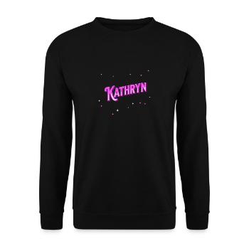 Kathryn's name personalized - Unisex Sweatshirt - black - Front - Alina (178cm) & Michal (187cm)