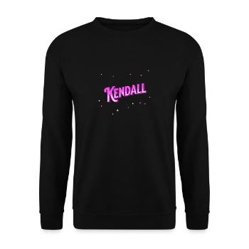 Kendall name personalized - Unisex Sweatshirt - black - Front - Alina (178cm) & Michal (187cm)