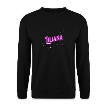 Liliana name personalized - Unisex Sweatshirt - black - Front - Alina (178cm) & Michal (187cm)