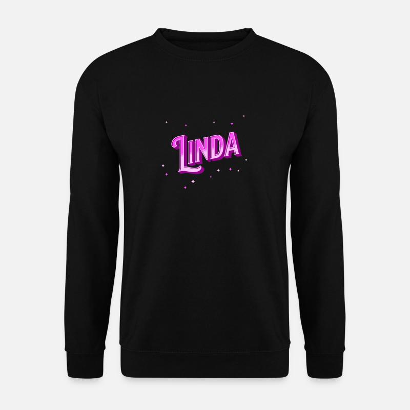 Linda Namen personalisiert - Unisex Pullover - Schwarz