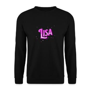 Nom Lisa personnalisé - Sweat-shirt Unisexe - noir - Devant - Alina (178cm) & Michal (187cm)