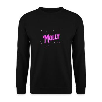 Molly name personalized - Unisex Sweatshirt - black - Front - Alina (178cm) & Michal (187cm)