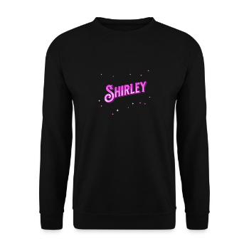 Shirley name personalized - Unisex Sweatshirt - black - Front - Alina (178cm) & Michal (187cm)