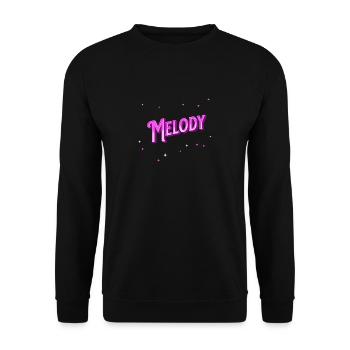 Melody name personalized - Unisex Sweatshirt - black - Front - Alina (178cm) & Michal (187cm)