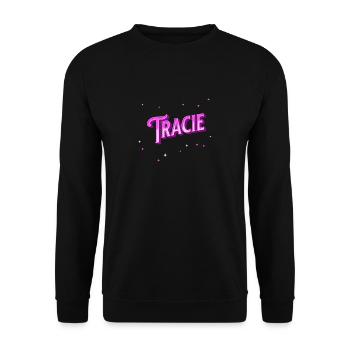 Nom Tracie personnalisé - Sweat-shirt Unisexe - noir - Devant - Alina (178cm) & Michal (187cm)