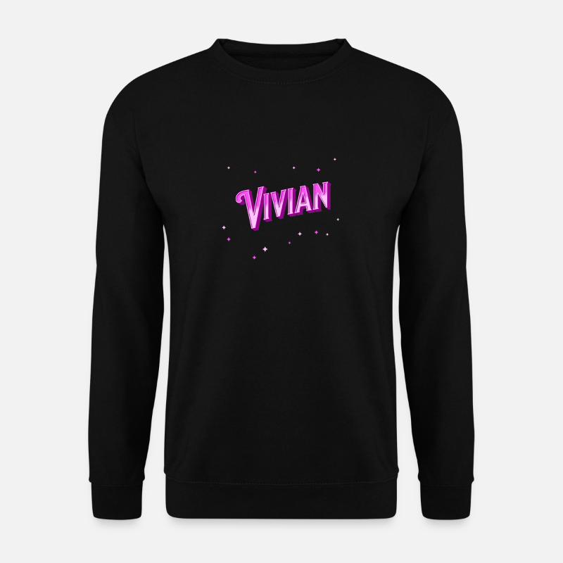 Vivian name personalized - Unisex Sweatshirt - black