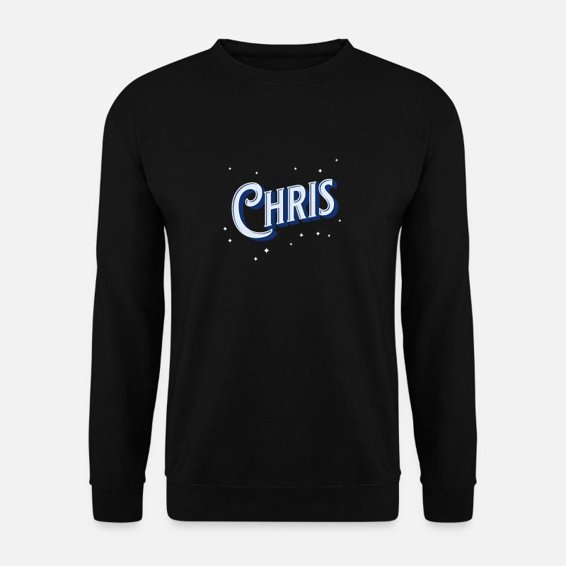 Chris' name personalized - Unisex Sweatshirt - black