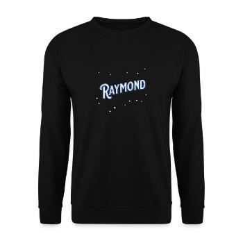 Raymond Namen personalisiert - Unisex Pullover - Schwarz - Vorne - Alina (178cm) & Michal (187cm)