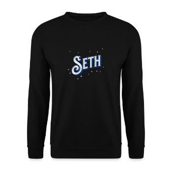 Seth name personalized - Unisex Sweatshirt - black - Front - Alina (178cm) & Michal (187cm)
