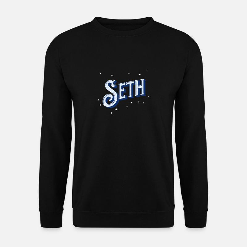 Seth name personalized - Unisex Sweatshirt - black