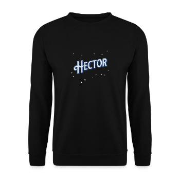 Nom Hector personnalisé - Sweat-shirt Unisexe - noir - Devant - Alina (178cm) & Michal (187cm)