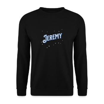 Jeremy name personalized - Unisex Sweatshirt - black - Front - Alina (178cm) & Michal (187cm)