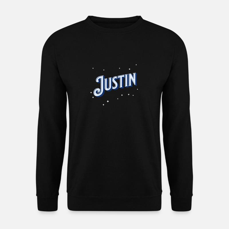 Justin's name personalized - Unisex Sweatshirt - black
