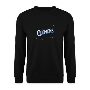 Clemen's name personalized - Unisex Sweatshirt - black - Front - Alina (178cm) & Michal (187cm)