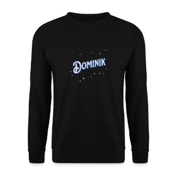Dominik Namen personnalisé - Sweat-shirt Unisexe - noir - Devant - Alina (178cm) & Michal (187cm)