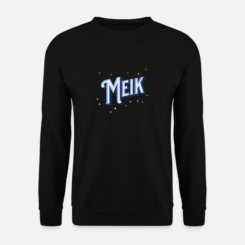 Meik Namen personalisiert - Unisex Pullover - Schwarz