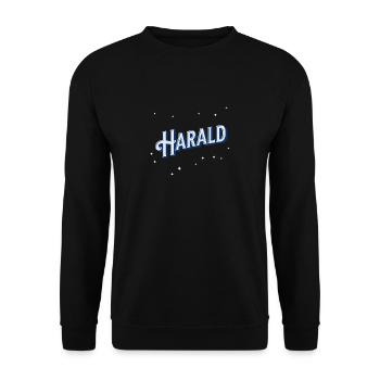 Nom Harald personnalisé - Sweat-shirt Unisexe - noir - Devant - Alina (178cm) & Michal (187cm)