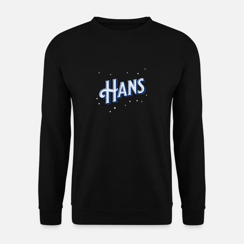 Hans' name personalized - Unisex Sweatshirt - black