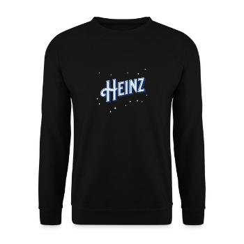 Heinz Namen personalisiert - Unisex Pullover - Schwarz - Vorne - Alina (178cm) & Michal (187cm)