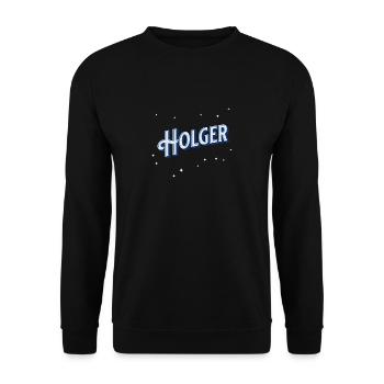 Nom Holger personnalisé - Sweat-shirt Unisexe - noir - Devant - Alina (178cm) & Michal (187cm)