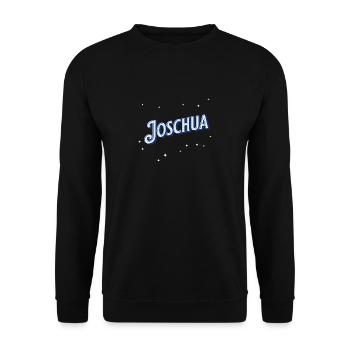 Joshua's name personalized - Unisex Sweatshirt - black - Front - Alina (178cm) & Michal (187cm)