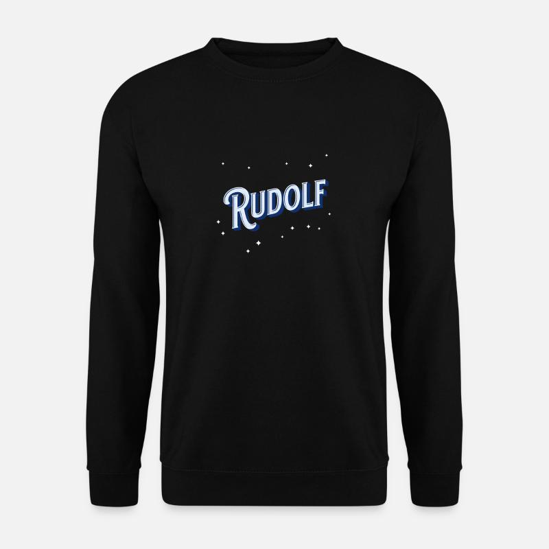 Rudolf name personalized - Unisex Sweatshirt - black