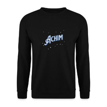 Le nom d’Achim personnalisé - Sweat-shirt Unisexe - noir - Devant - Alina (178cm) & Michal (187cm)