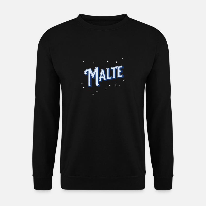 Malte names personalized - Unisex Sweatshirt - black