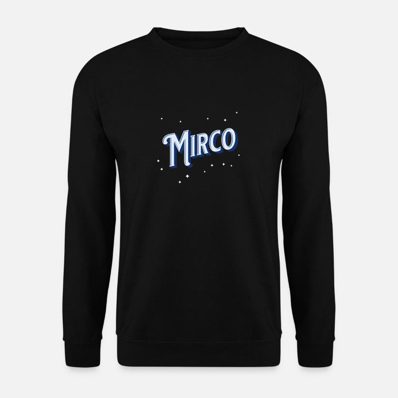 Mirco name personalized - Unisex Sweatshirt - black
