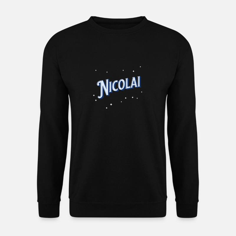 Nicolai's name personalized - Unisex Sweatshirt - black