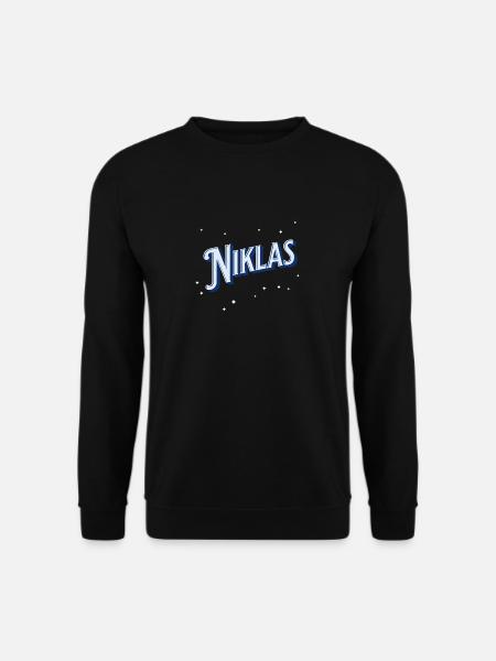 Niklas' name personalized - Unisex Sweatshirt - black