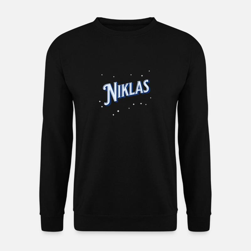 Niklas' name personalized - Unisex Sweatshirt - black