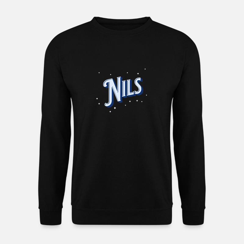 Nil's name personalized - Unisex Sweatshirt - black